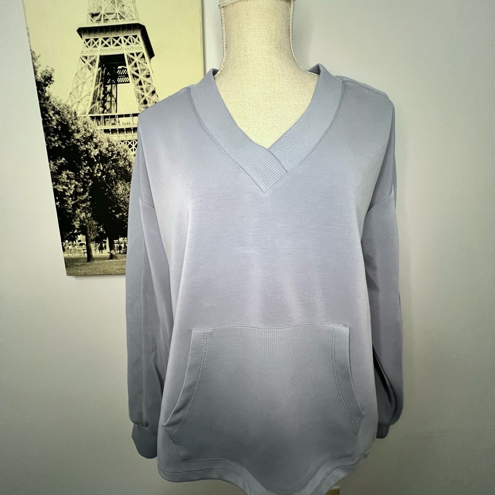Truth Women's Light Gray V-Neck Sweatshirt